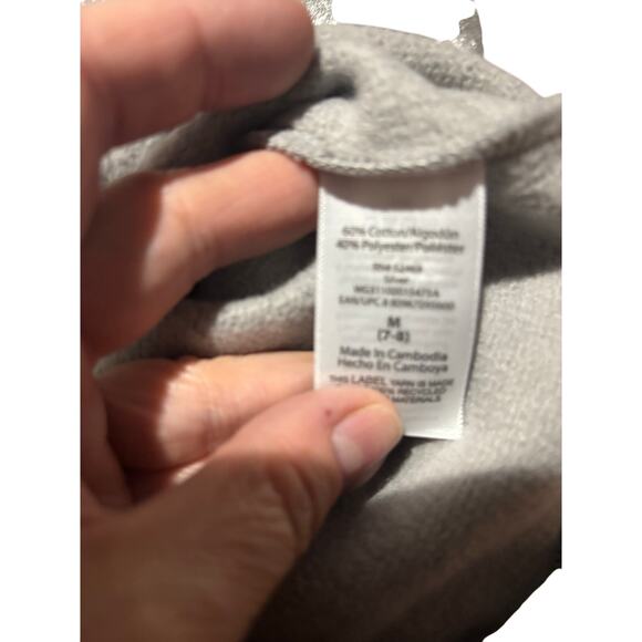 Wonder Nation M 7/8 silver black shimmer hooded sweatshirt nwot like new - Picture 8 of 8